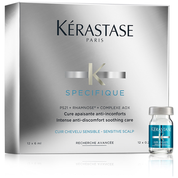 Kérastase - Spécifique - Cure Apaisante - Haarkuur tegen Geïrriteerde Hoofdhuid - 12x6 ml